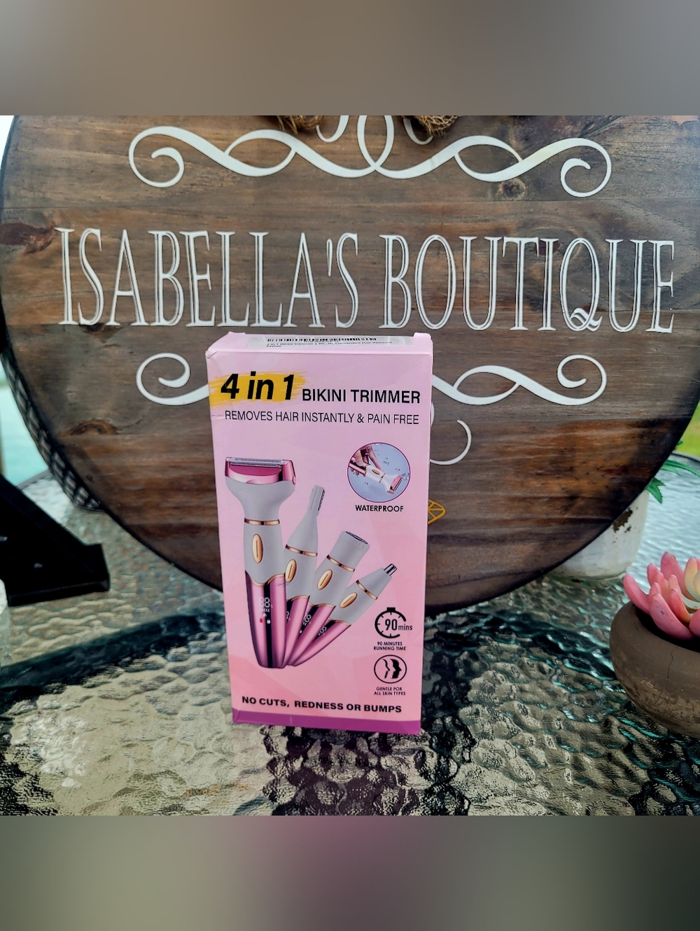 4-in-1 Pink Bikini Trimmer